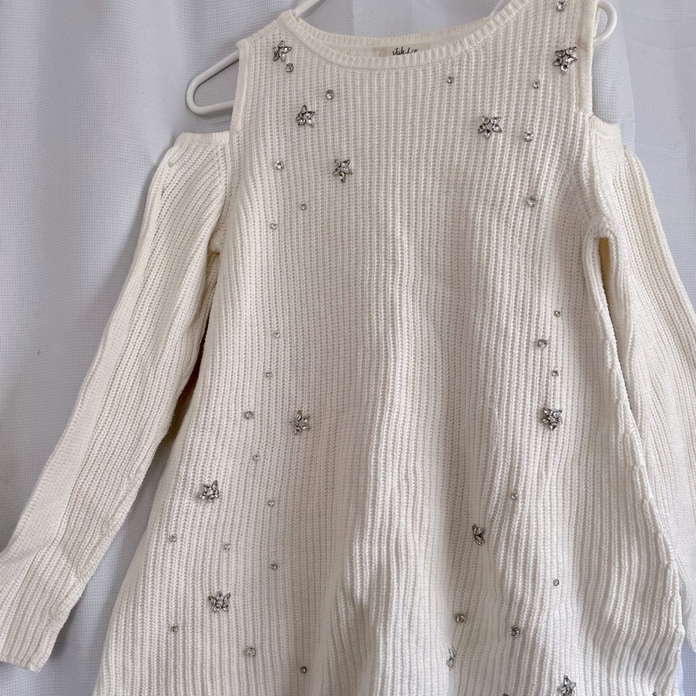 Style & Co A-Line knit sweater with jewels